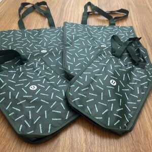 Mixed lot bundle lululemon bags purse carryall recyclable reusable gym tote